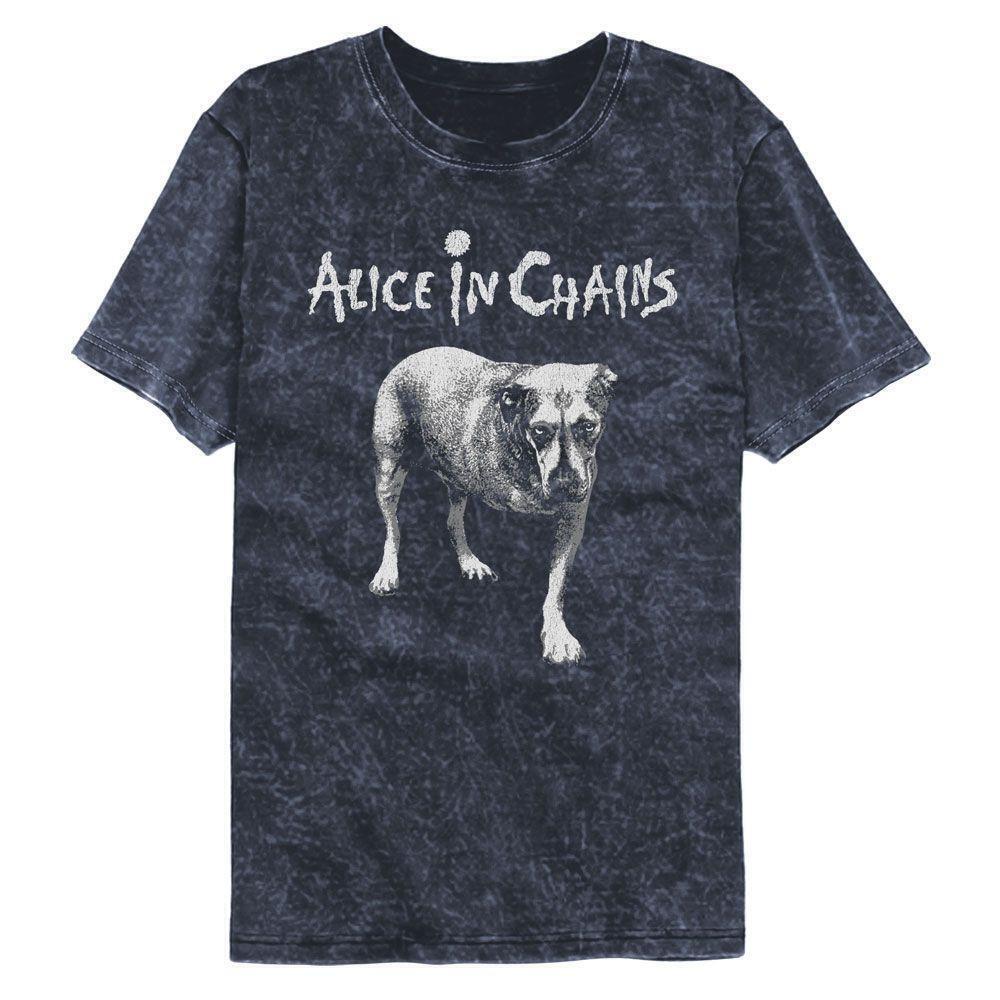 Alice In Chains Tripod Mineral Wash Navy T Shirt